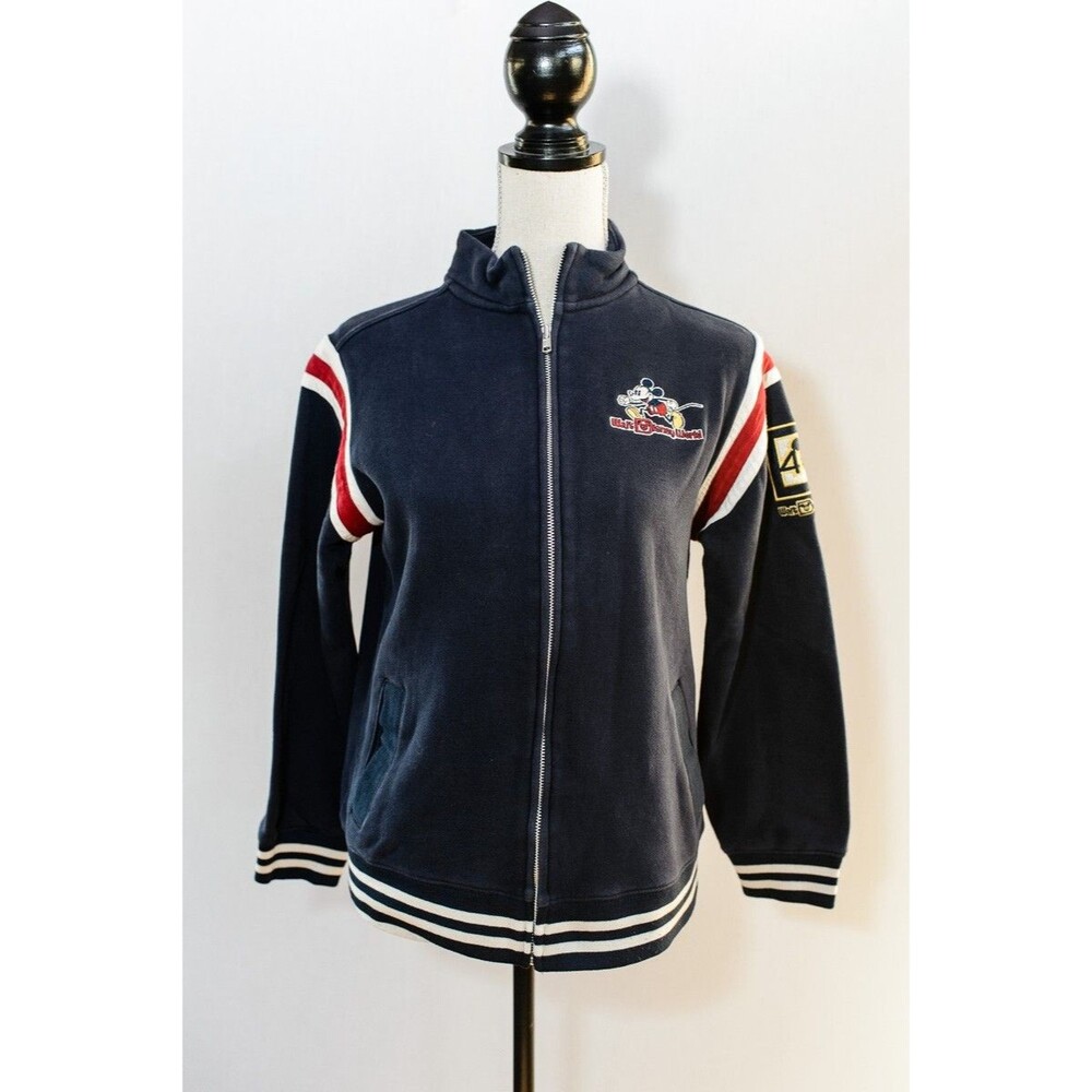 Walt Disney World Jacket Mickey Mouse Zip Blue Red White 71 Size XL (kids?)‎